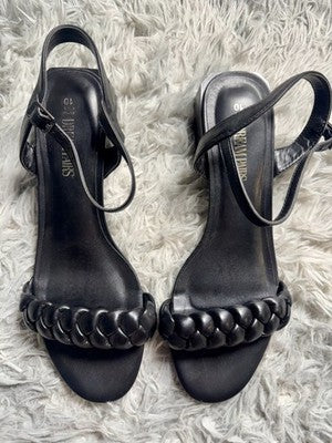 Dream Pairs Sandalias de tacón bajo trenzado para mujer, negras, talla 10, tacón de bloque con punta abierta