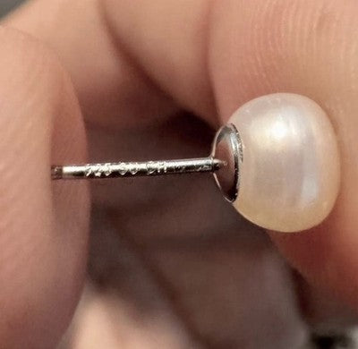 PENDIENTES VINTAGE DE PLATA DE LEY CON PERLAS contrastados 925 SU CH - ¡Clásico!