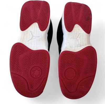 Zapatillas Jordan Max Aura 6 Bred negras y rojas para hombre, talla 8