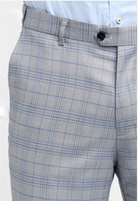 Traje de chaqueta y pantalón Glen Plaid azul bebé Stacy Adams Talla 56L