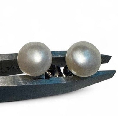 PENDIENTES VINTAGE DE PLATA DE LEY CON PERLAS contrastados 925 SU CH - ¡Clásico!