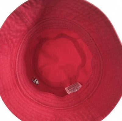 Sombrero Bucket Champion Talla Única Adulto Rojo 100% Algodón Golfista Exteriores