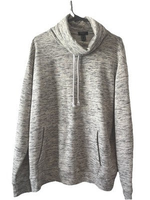 Heathered Cowl Neck Pullover With Strings Men Size XL