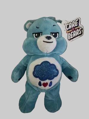 Care Bears Grumpy Bear Glitter Belly Peluche 9" Azul NWT Coleccionable