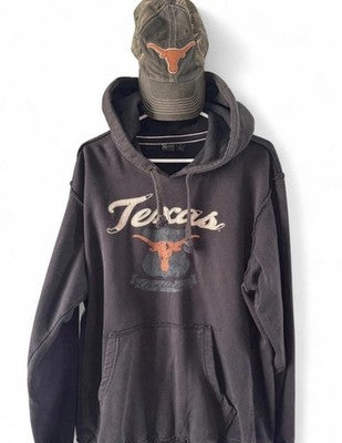 Sudadera con capucha desgastada para hombre (Talla XL) + Gorra ajustable de los Texas Longhorns