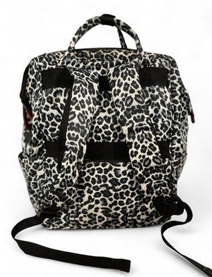 Leopard Backpack Diaper Bag Lokass - Lots Of Pockets! In Great Shape!