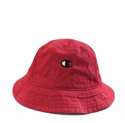 Sombrero Bucket Champion Talla Única Adulto Rojo 100% Algodón Golfista Exteriores