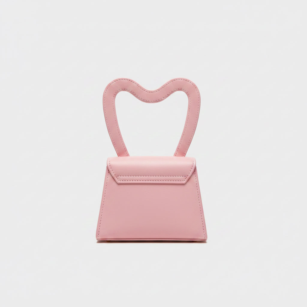 Barbie x Truly Beauty Pink Vegan Leather Heart Handle Crossbody Bag NWOT