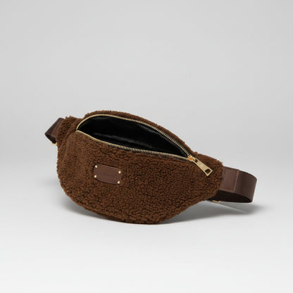 Bearpaw Sherpa Brown Fanny Pack Teddy Belt Bag Cozy Crossbody