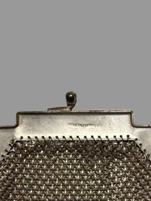 Vintage Art Deco Beaded Victorian Purse – Geometric Chevron Fringe Handbag