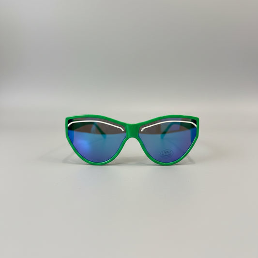 Zumiez Green Single Lens Cateye Sunglasses - Blue Mirrored NWT