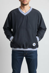 VTG 90s Converse All Star V-Neck Pullover Windbreaker Jacket Black M/L Men