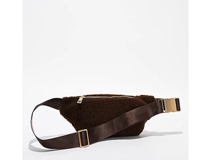 Bearpaw Sherpa Brown Fanny Pack Teddy Belt Bag Cozy Crossbody