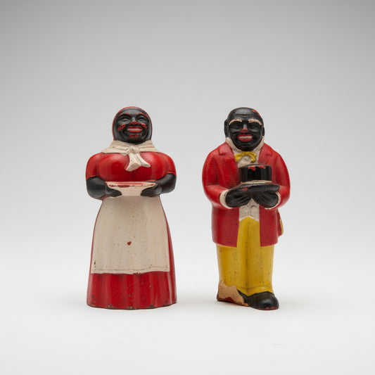 Vintage Aunt Jemima & Uncle Mose Salt and Pepper Shakers - F&F Mold & Die Works