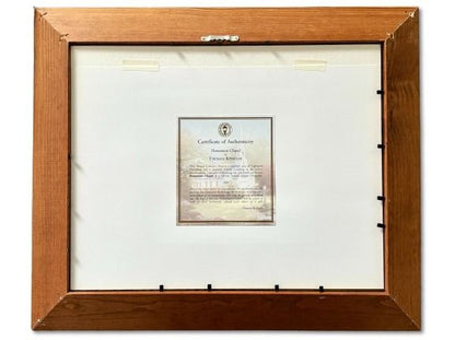Thomas Kinkade Hometown Chapel Triple matted framed art print 13" x 16" COA 1999
