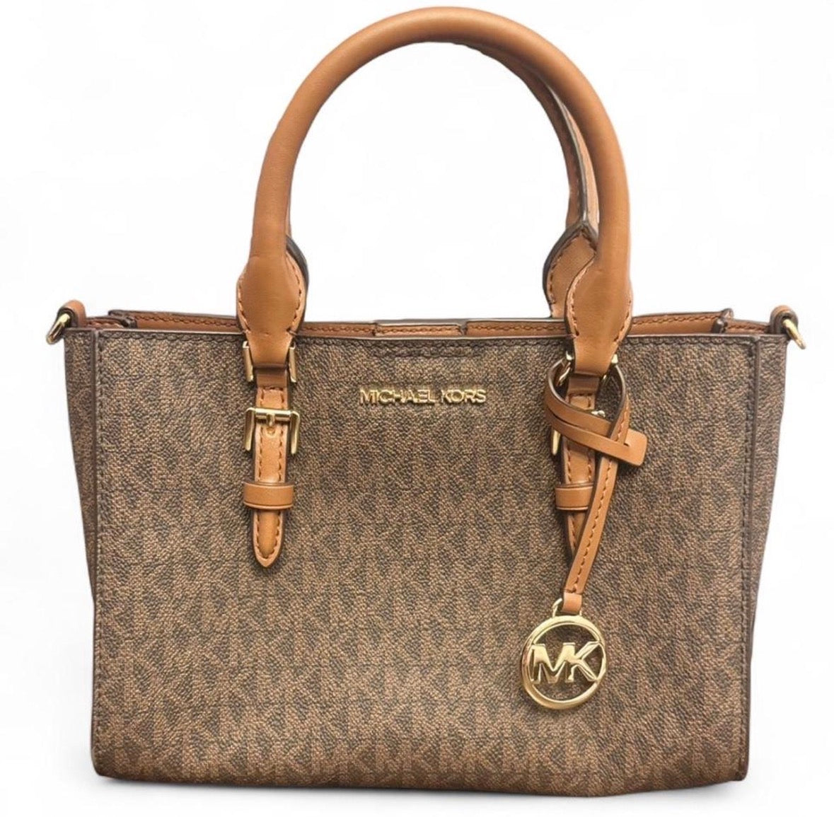 Michael Kors Signature Monogram Satchel – Brown/Tan