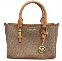Michael Kors Signature Monogram Satchel – Brown/Tan