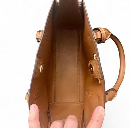 Michael Kors Signature Monogram Satchel – Brown/Tan