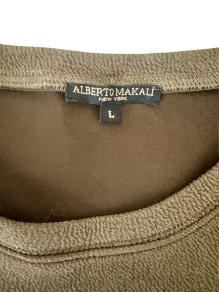 Top Suave de Ante Grande para Mujer Alberto Makali Verde Talla L