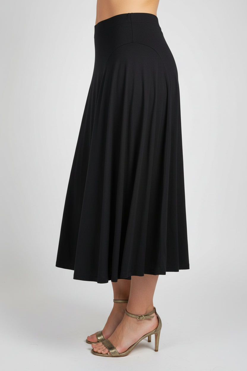Michael Kors Elegant Black Stretch Midi Skirt L Modest Workwear Evening Classy