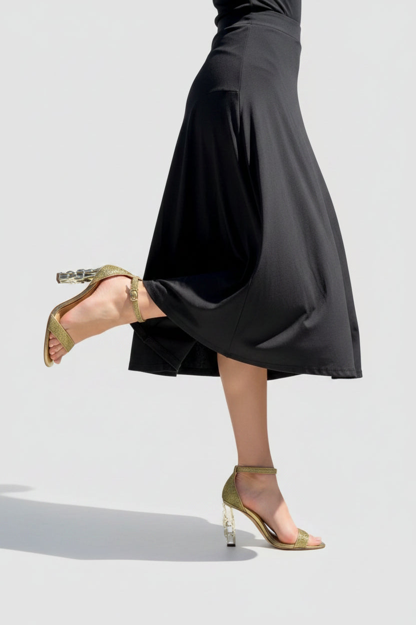 Michael Kors Elegant Black Stretch Midi Skirt L Modest Workwear Evening Classy