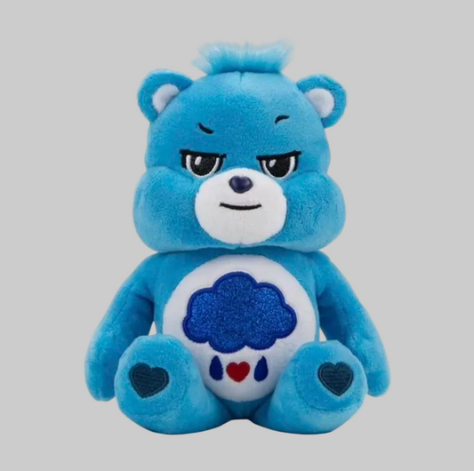 Care Bears Grumpy Bear Glitter Belly Plush 9” Blue NWT Collectible